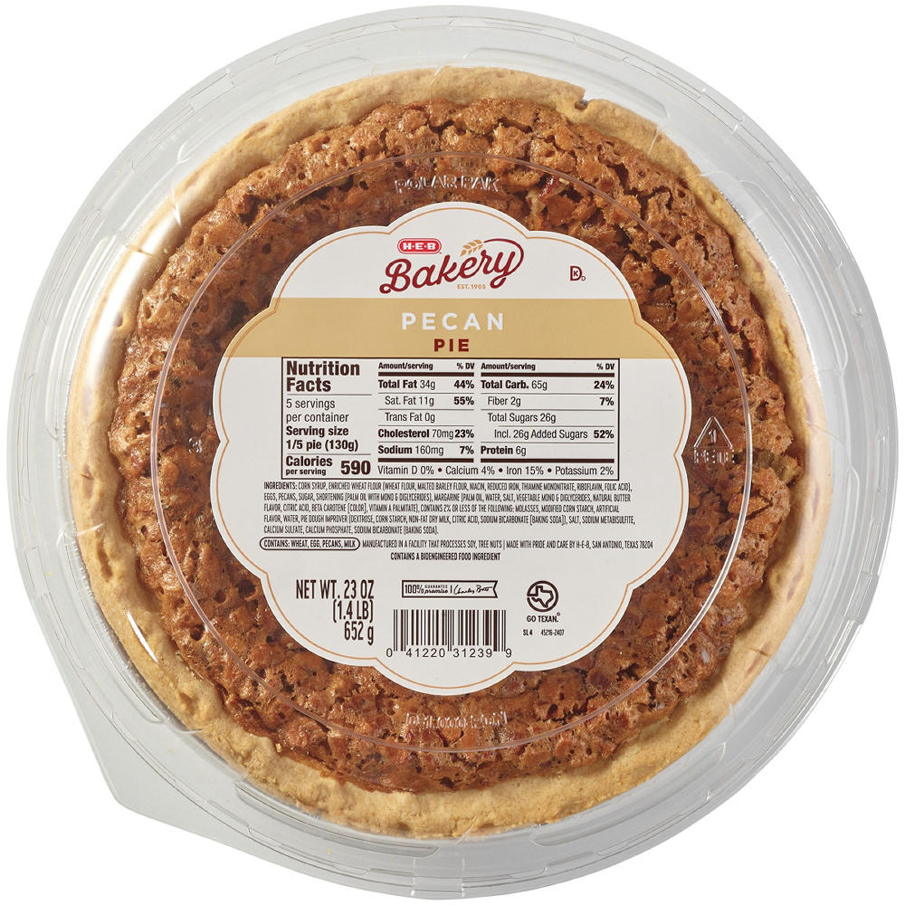 H-E-B Bakery Pecan Pie, 8"