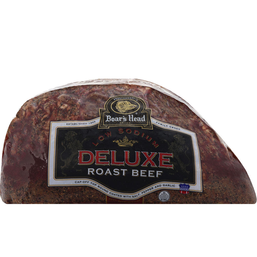 Boar's Head Deluxe Low Sodium Roast Beef, Custom Sliced, lb