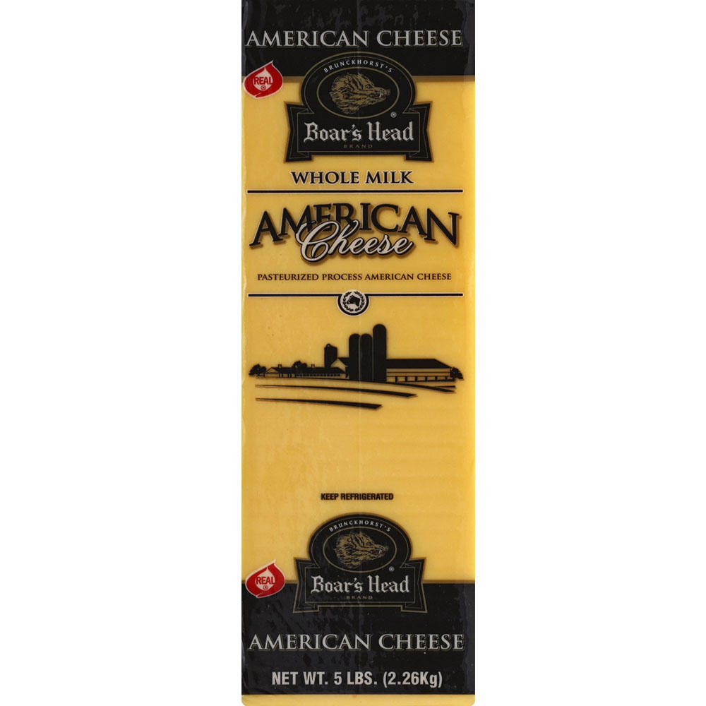 Boar's Head Yellow American Cheese, Custom Sliced, lb