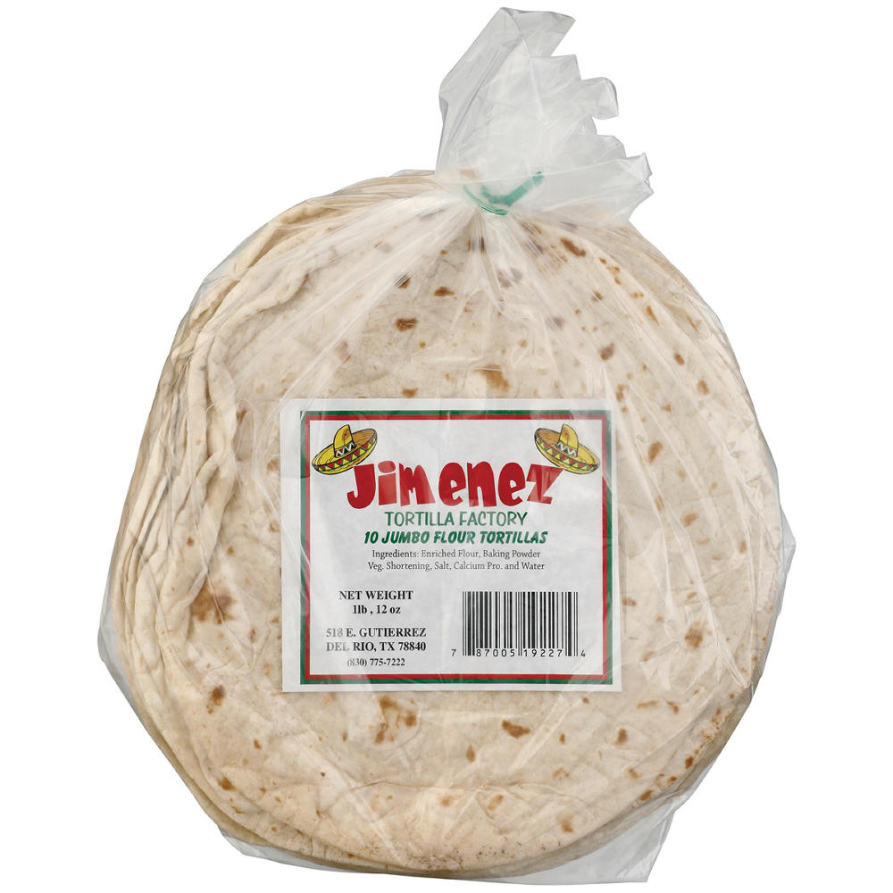 Jimenez Tortilla Factory Jumbo Flour Tortillas, 10 ct