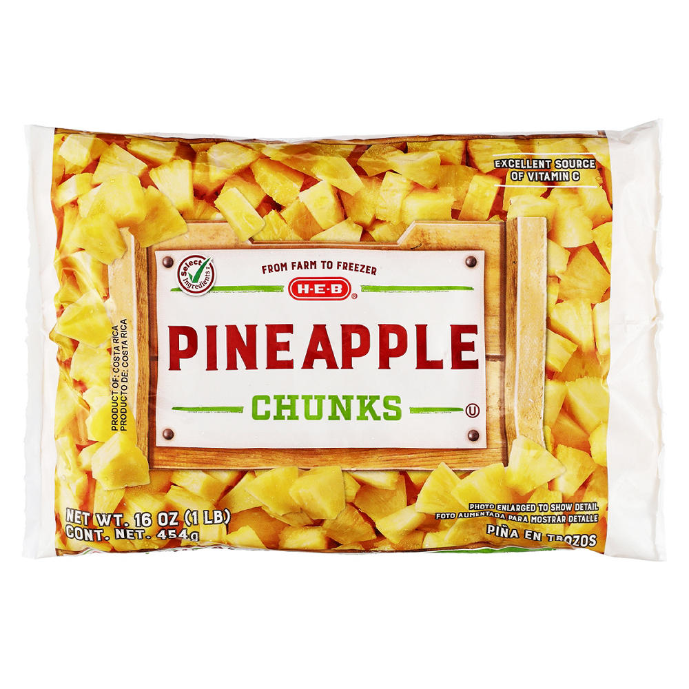 H-E-B Frozen Pineapple Chunks, 16 oz