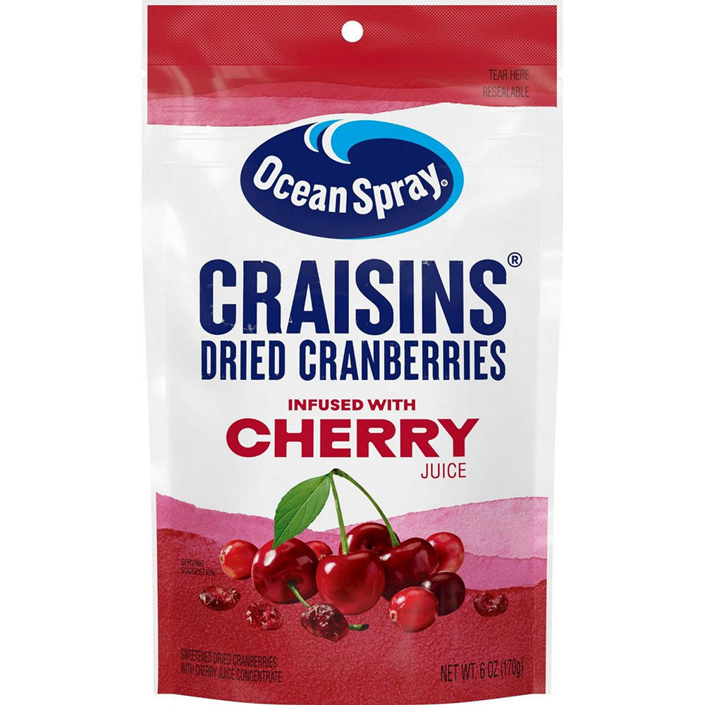 Ocean Spray Craisins Dried Cranberries Infused with Cherry Juice, 6 oz