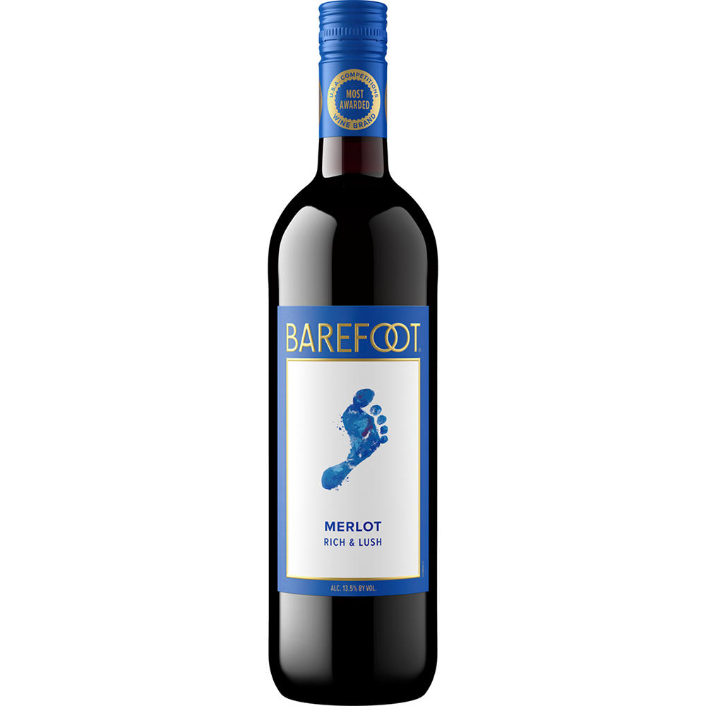 Barefoot Merlot Red Wine, 750 mL