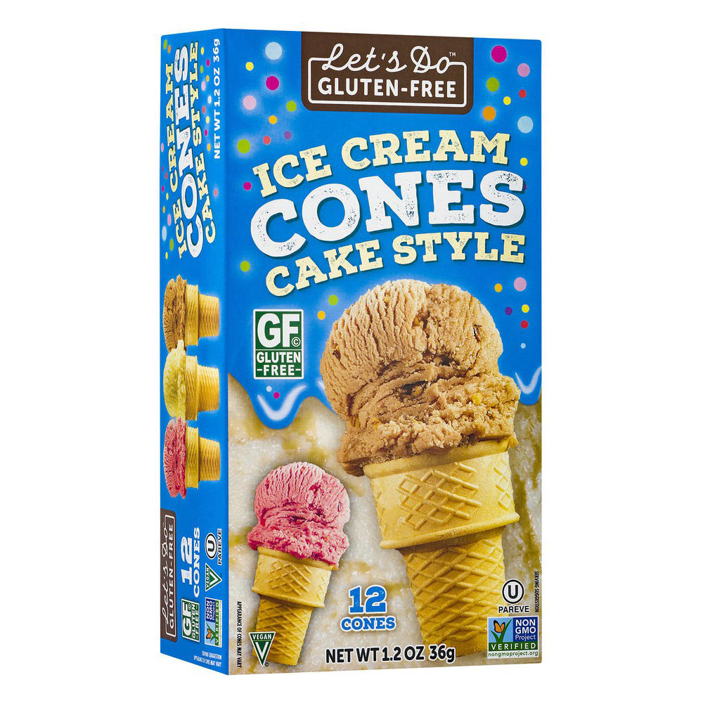 Let's Do Gluten Free Cake Style Ice Cream Cones, 12 ct