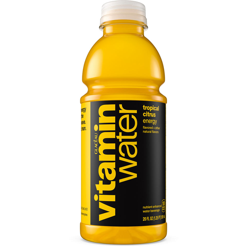 Glaceau Vitaminwater Tropical Citrus Nutrient Enhanced Water Beverage, 20 oz