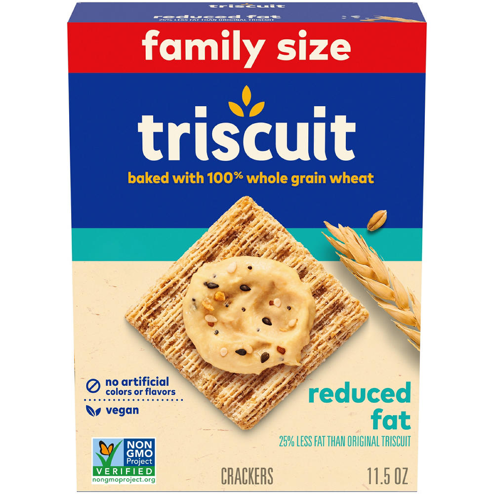 Triscuit Reduced Fat Whole Grain Wheat Crackers Family Size, 11.5 oz