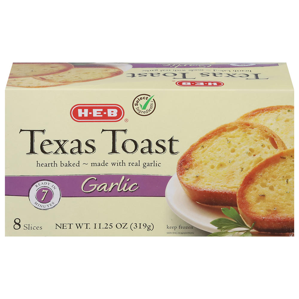 H-E-B Frozen Texas Toast - Garlic, 8 ct