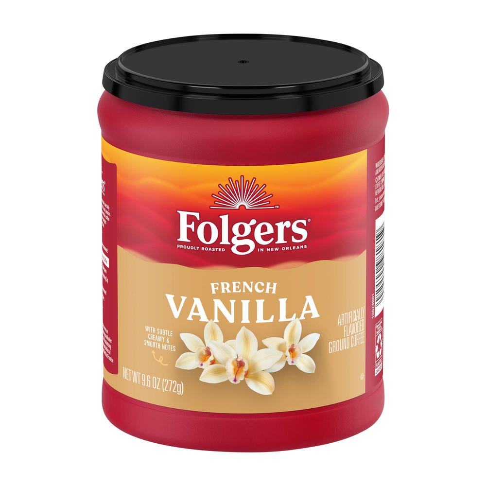 Folgers French Vanilla Ground Coffee, 9.6 oz
