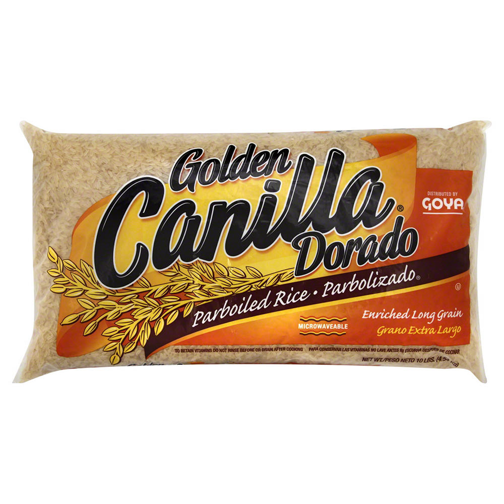 Goya Golden Canilla Enriched Long Grain Parboiled Rice, 10 lbs