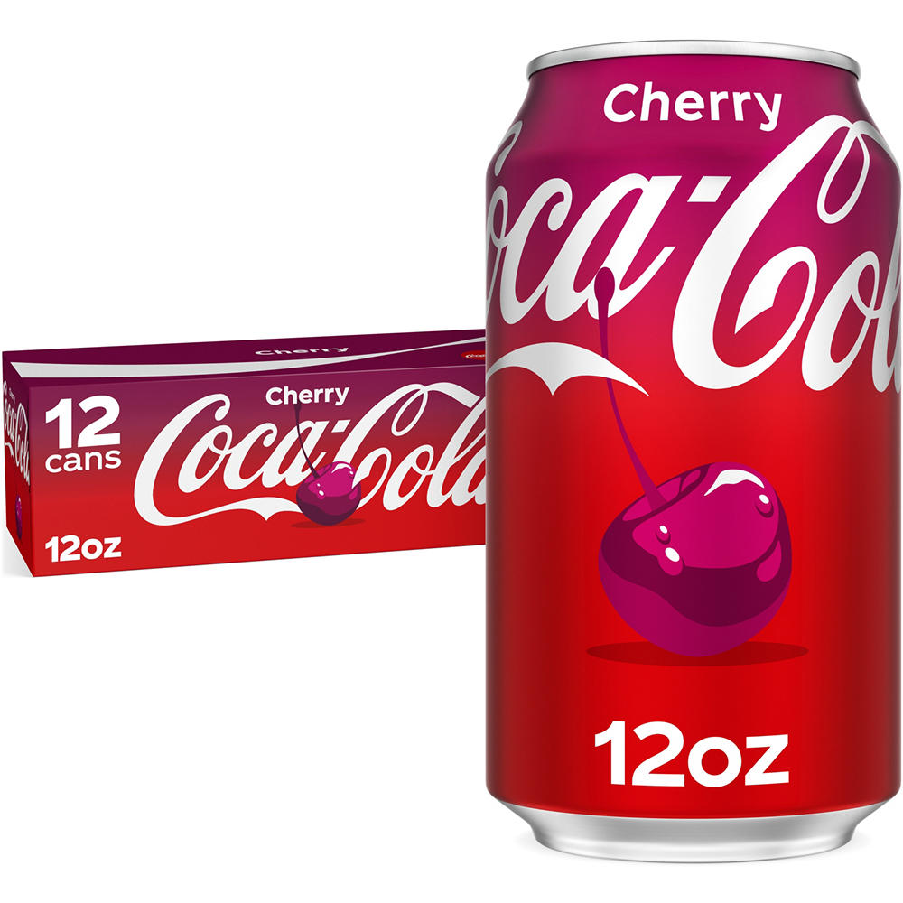Coca-Cola Cherry Soda Soft Drink 12 pk Cans, 12 oz