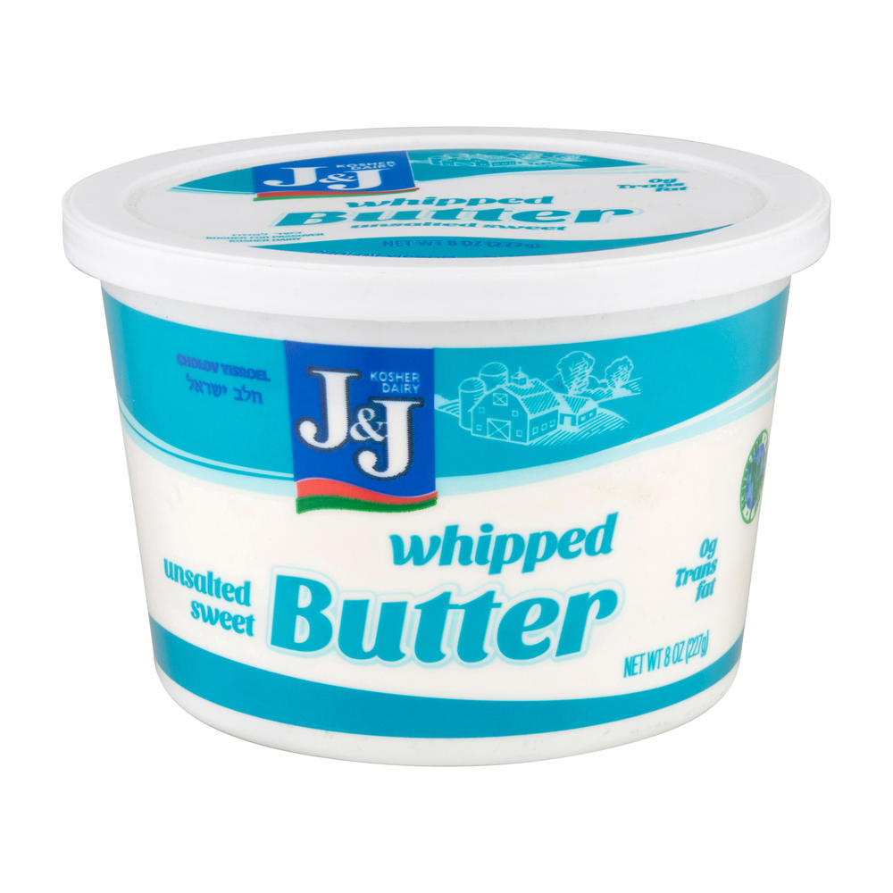 J & J Kosher Whipped Butter, 8 oz