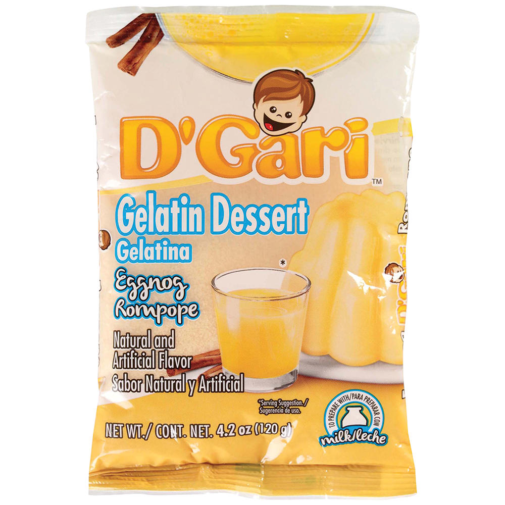 D'Gari Eggnog Gelatin Dessert Mix, 4.2 oz