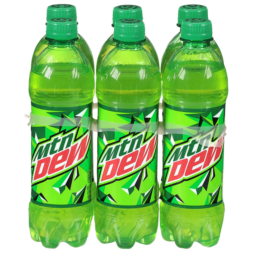 Mountain Dew Citrus Soda Soft Drink 6 pk Bottles, 16.9 oz