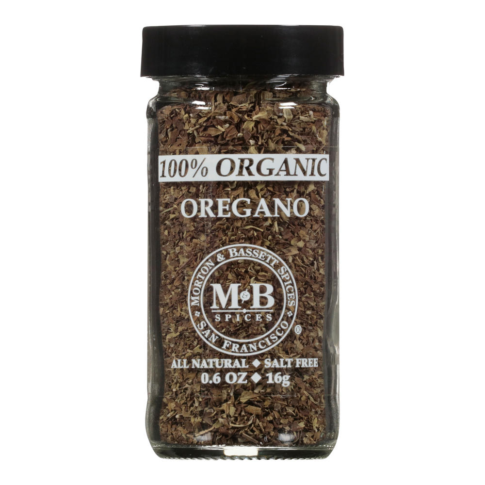 Morton & Bassett 100% Organic Oregano, 0.6 oz
