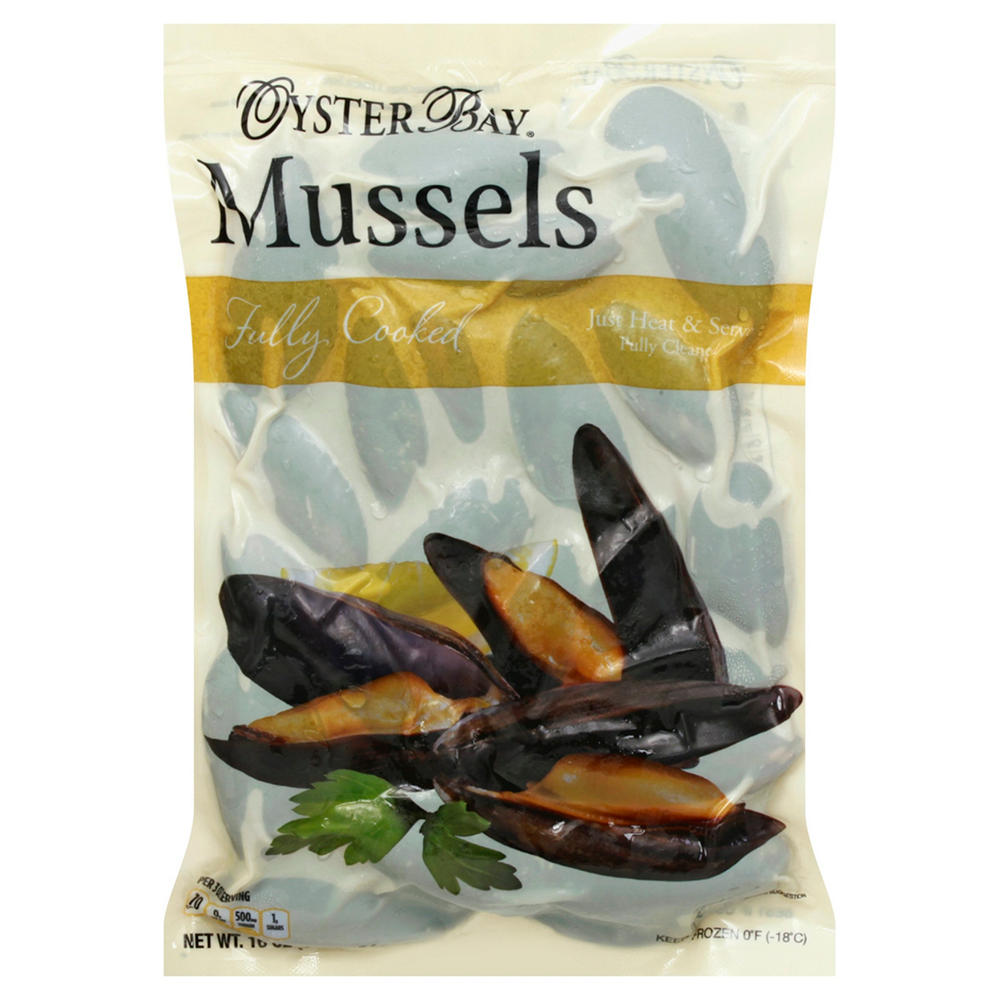 Frozen Cooked Black Mussels, 16 oz