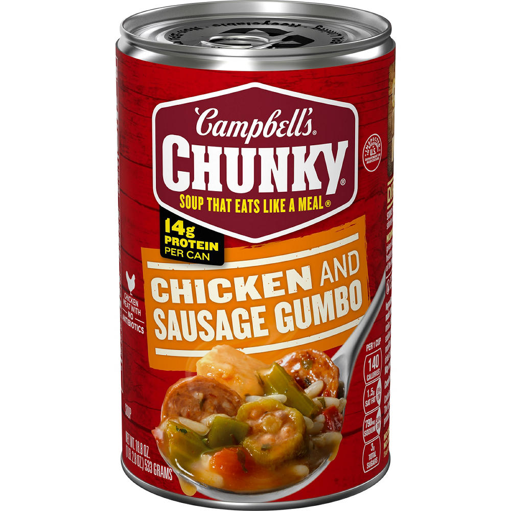 Campbell's Chunky Chicken & Sausage Gumbo, 18.8 oz