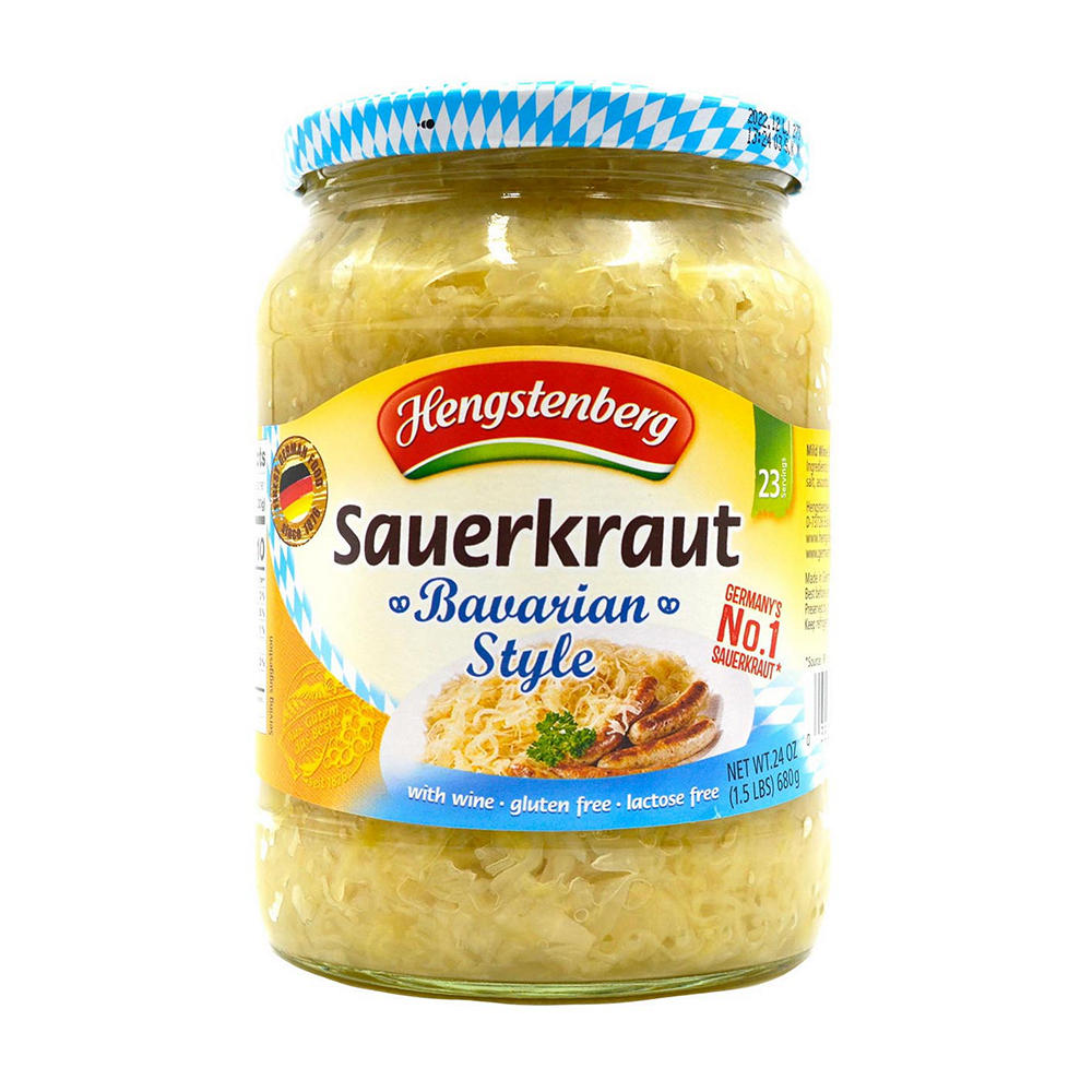 Hengstenberg Bavarian Style Sauerkraut with Wine, 24.3 oz