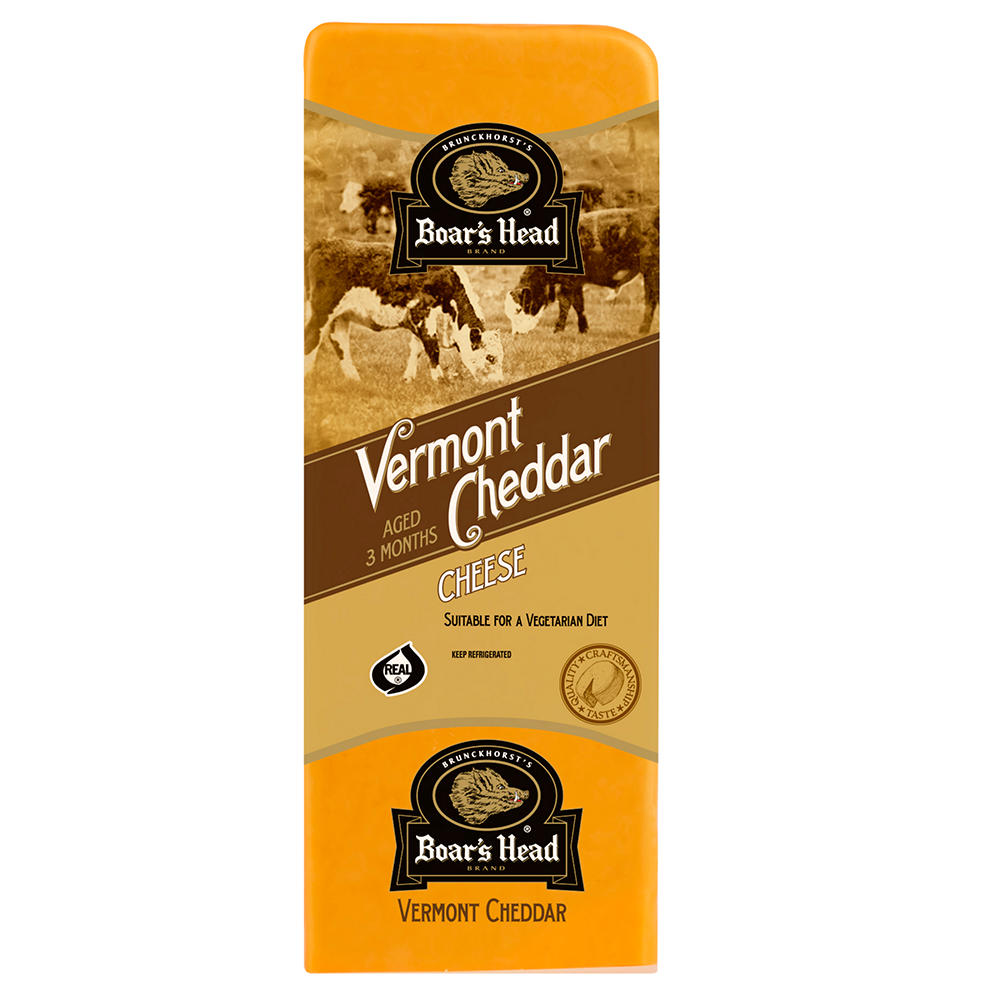 Boar's Head Vermont Yellow Cheddar Cheese, Custom Sliced, lb