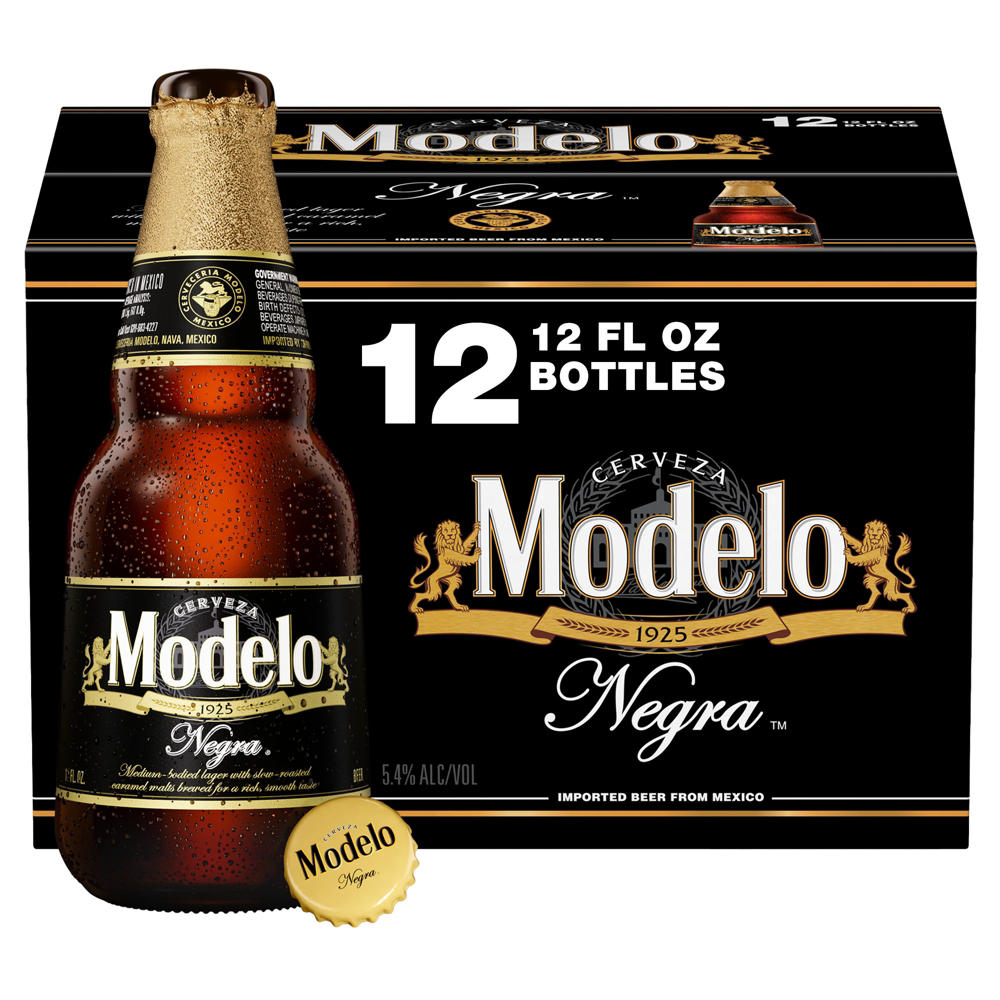 Modelo Negra Amber Lager Mexican Import Beer, 12 oz, 12 pk