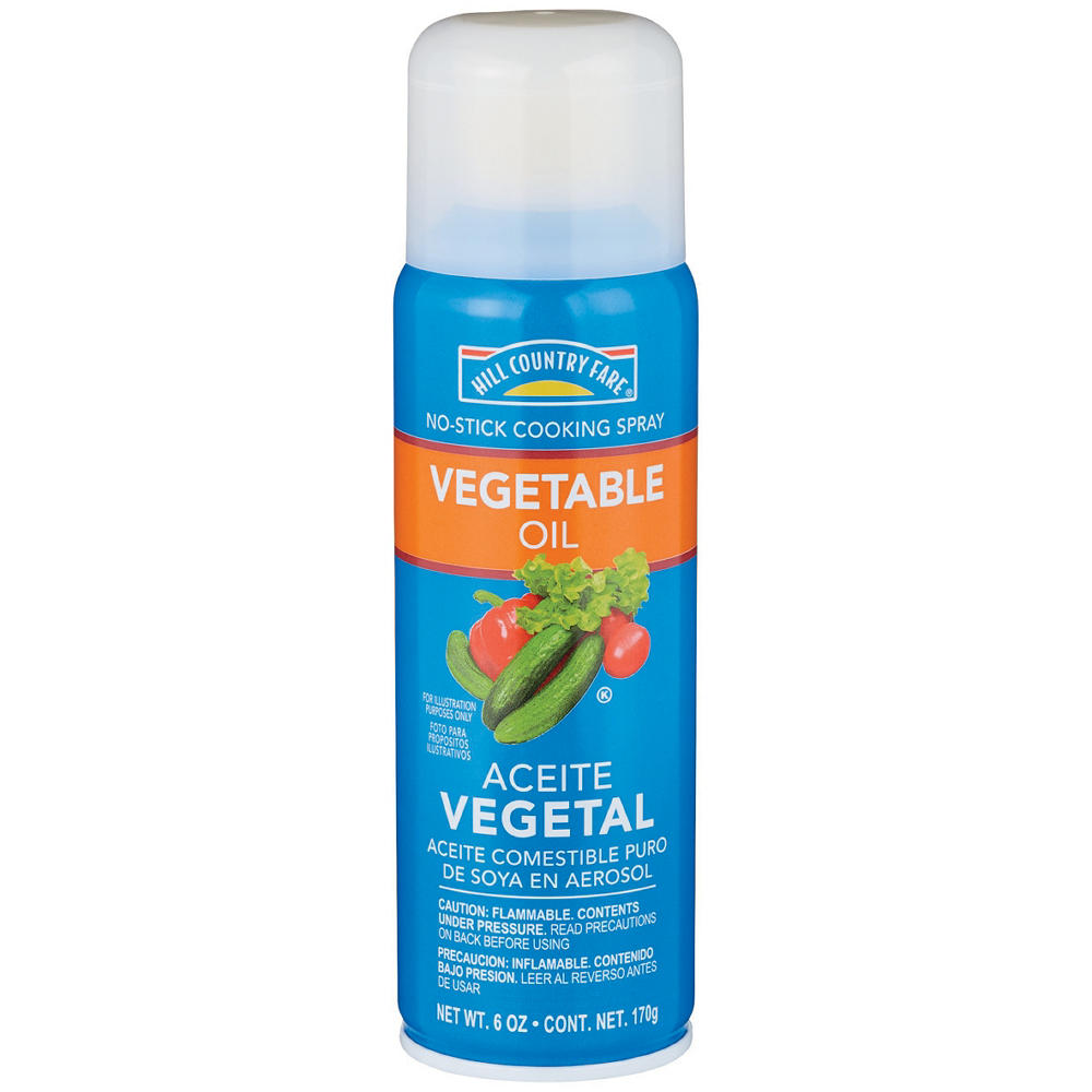 Hill Country Fare Vegetable Oil No-Stick Cooking Spray, 6 oz