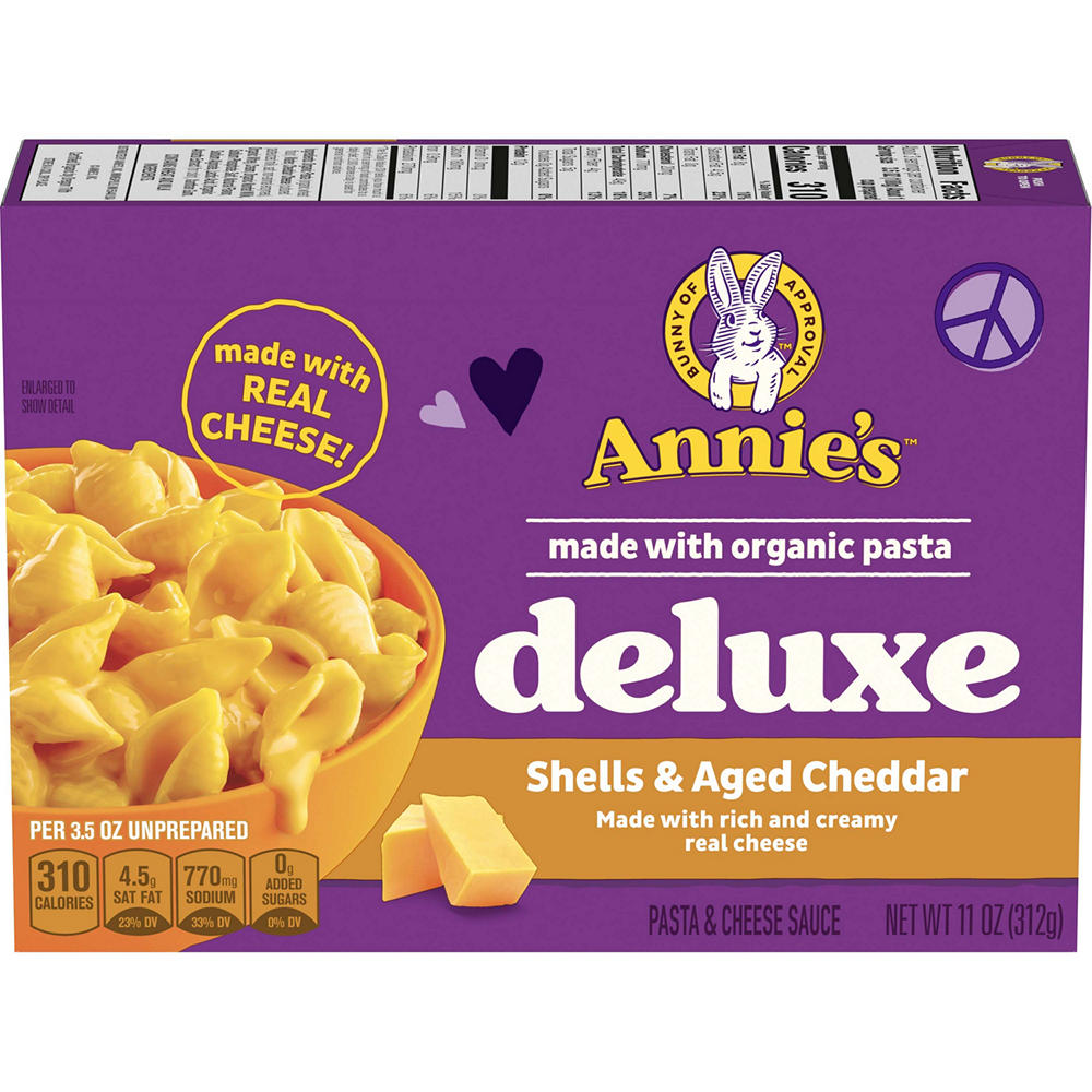 Annie's Deluxe Shells & Aged Cheddar Macaroni and Cheese, 11 oz