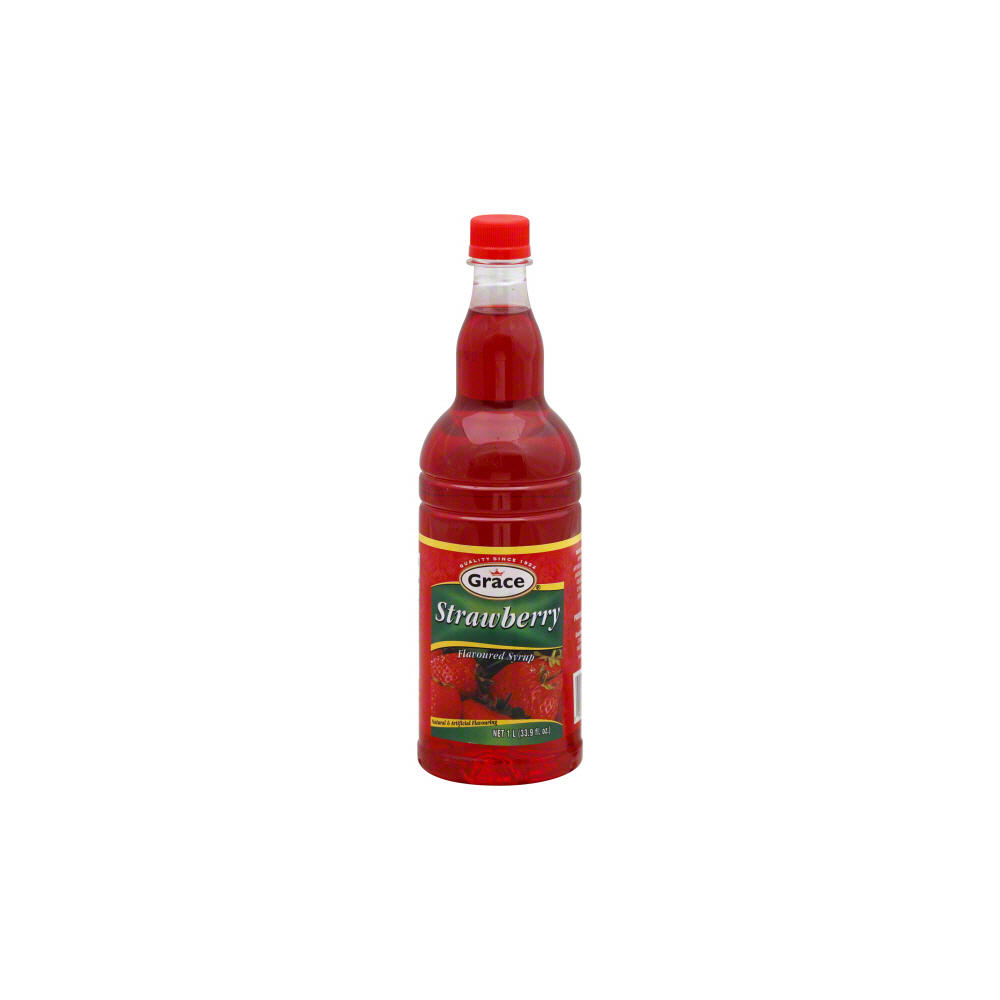 Grace Strawberry Flavoured Syrup, 33.9 oz