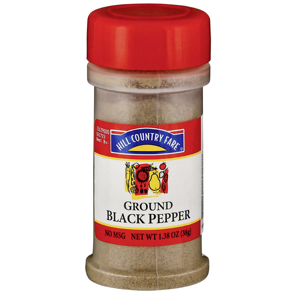 Hill Country Fare Ground Black Pepper, 1.38 oz
