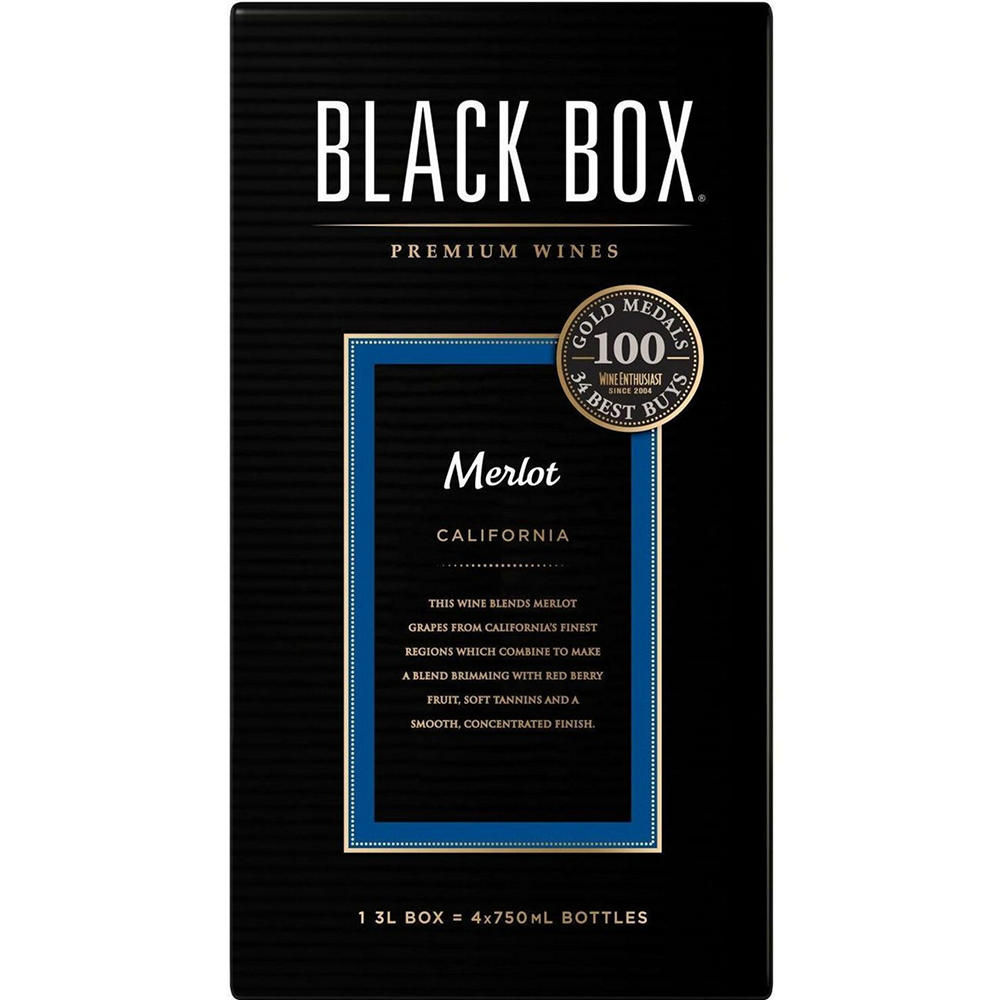 Black Box Merlot California Box Red Wine, 3 L