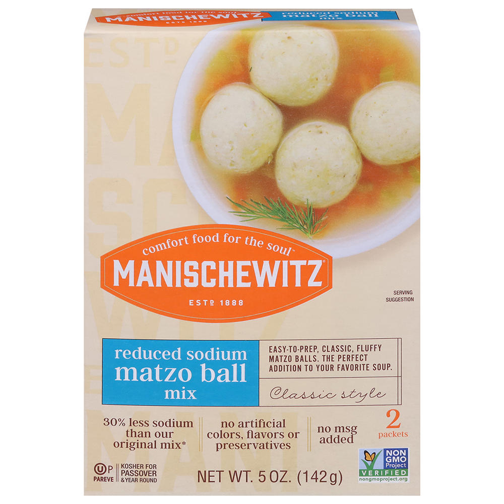 Manischewitz Kosher Reduced Sodium Matzo Ball Mix, 5 oz