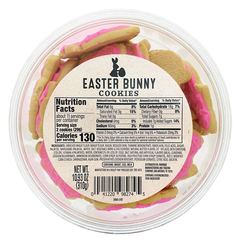 Holiday Iced Pink Easter Bunny Cookies, 10.93 oz