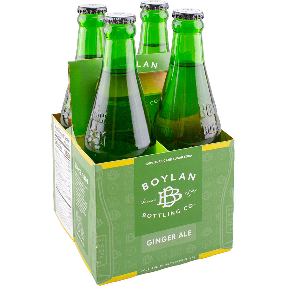 Boylan Bottling Co. Ginger Ale Soda 4 pk Bottles, 12 oz