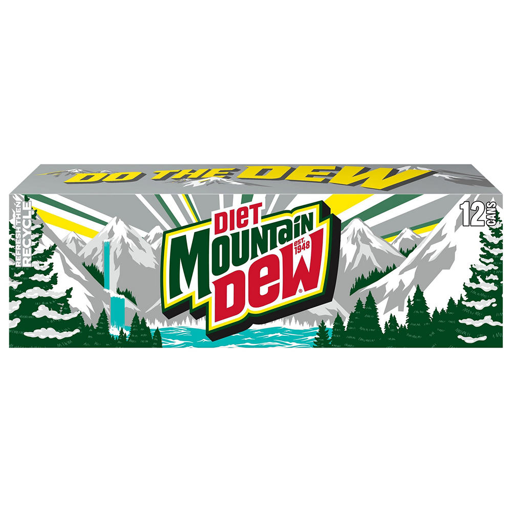 Mountain Dew Diet Citrus Soda Soft Drink 12 pk Cans, 12 oz