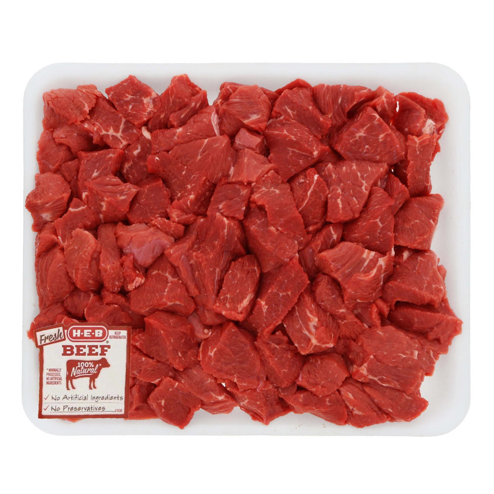H-E-B Boneless Lean Beef Stew Meat - Value Pack, Avg. 2.7 lbs