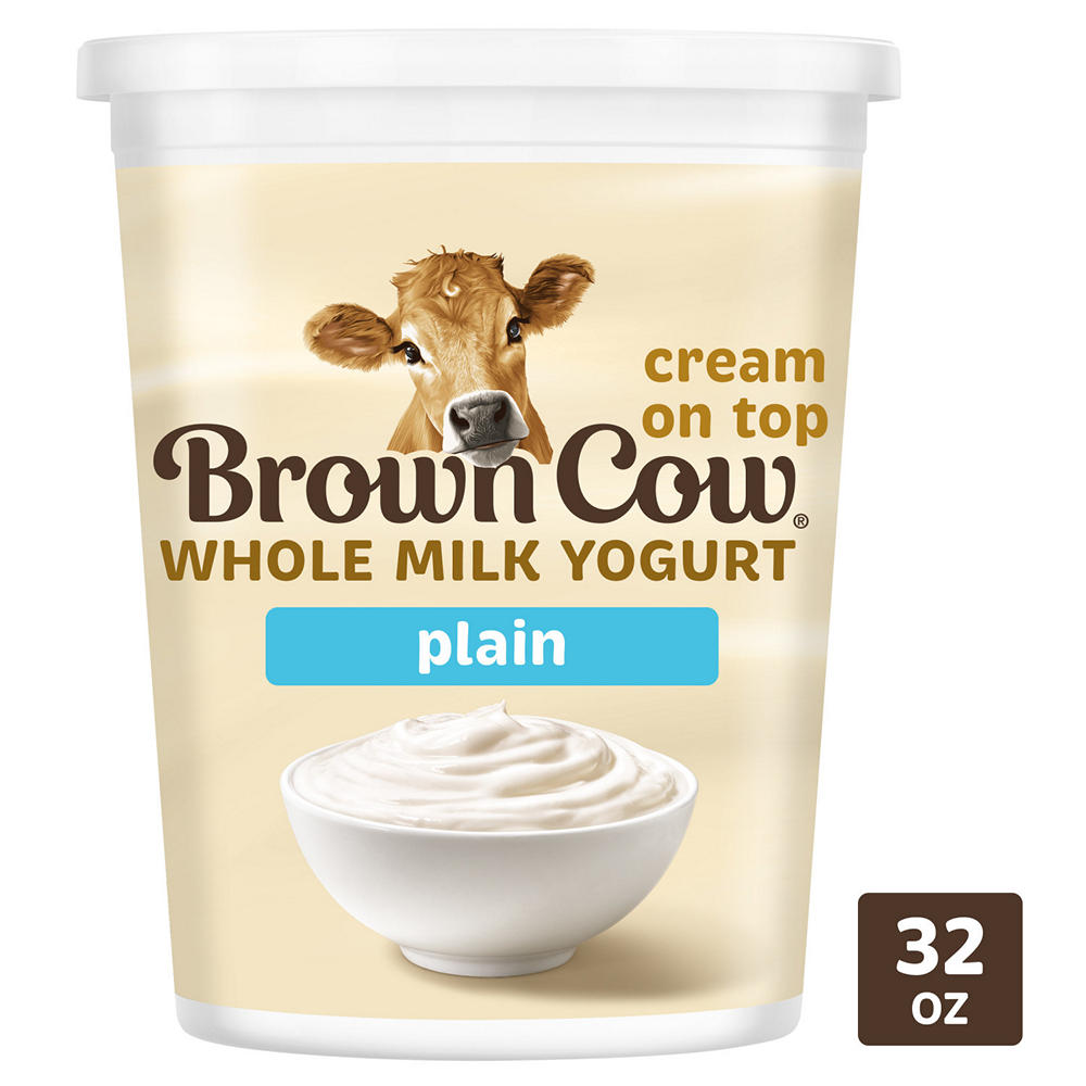 Brown Cow Cream Top Plain Yogurt, 32 oz