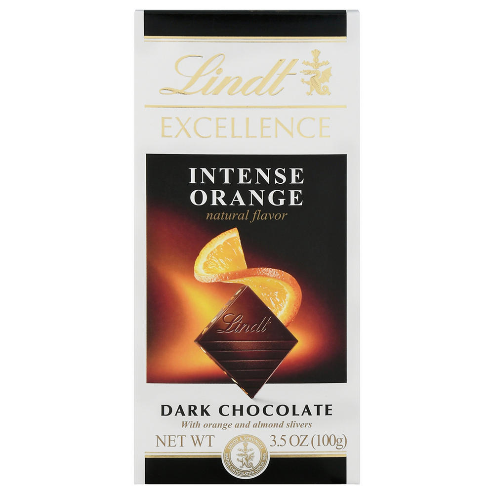 Lindt Excellence Intense Orange Dark Chocolate Bar, 3.5 oz