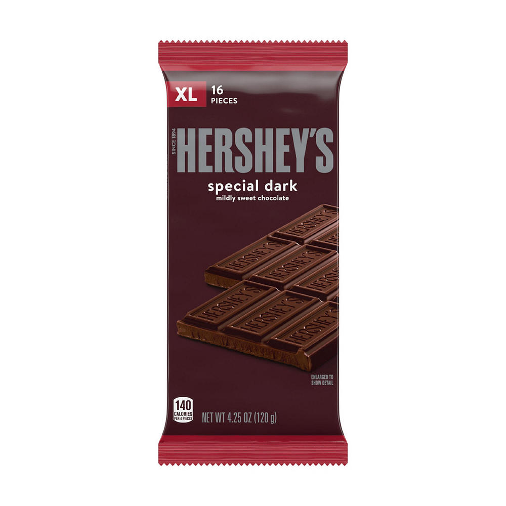Hershey's Special Dark Mildly Sweet Chocolate XL Candy Bar, 4.25 oz