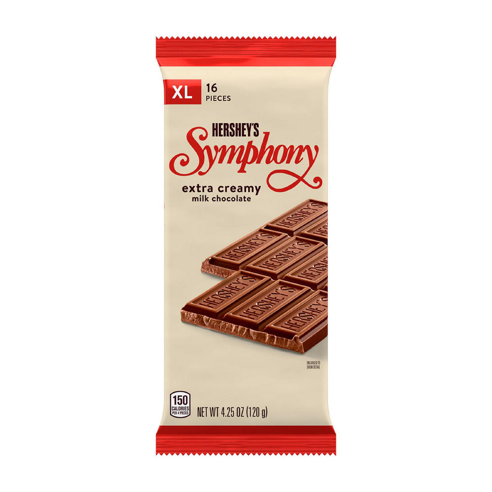 Hershey's Symphony Extra Creamy Milk Chocolate XL Candy Bar, 16 pc, 4.25 oz