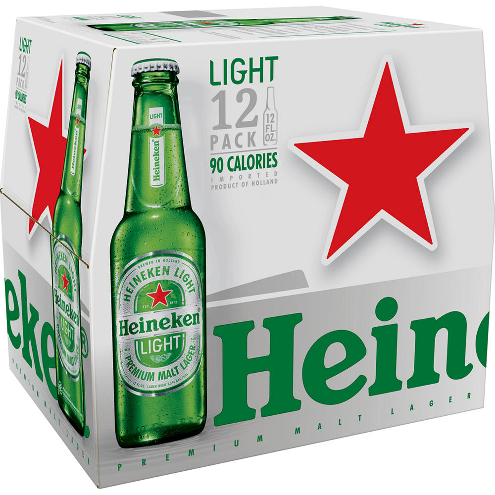 Heineken Light Lager Beer 12 pk Bottles, 12 oz