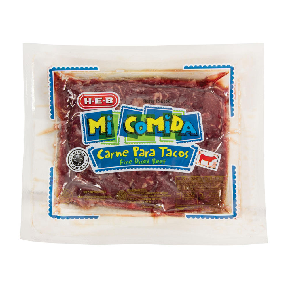 H-E-B Mi Comida Carne Para Tacos (Fine Diced Beef), Avg. 2.0 lbs