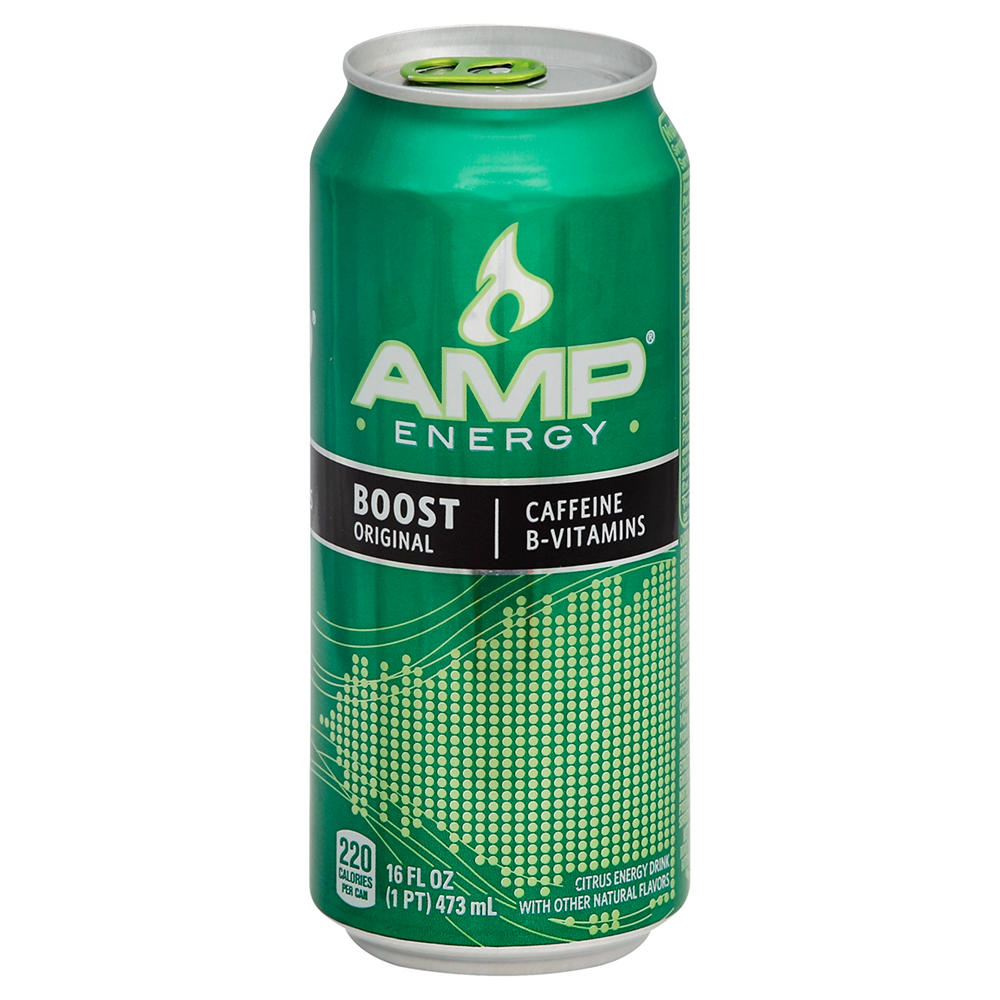 Mountain Dew AMP Energy Boost Original Energy Drink, 16 oz