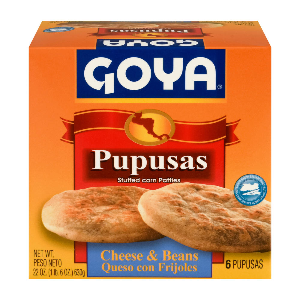 Goya Pupusas - Cheese & Beans, 6 ct
