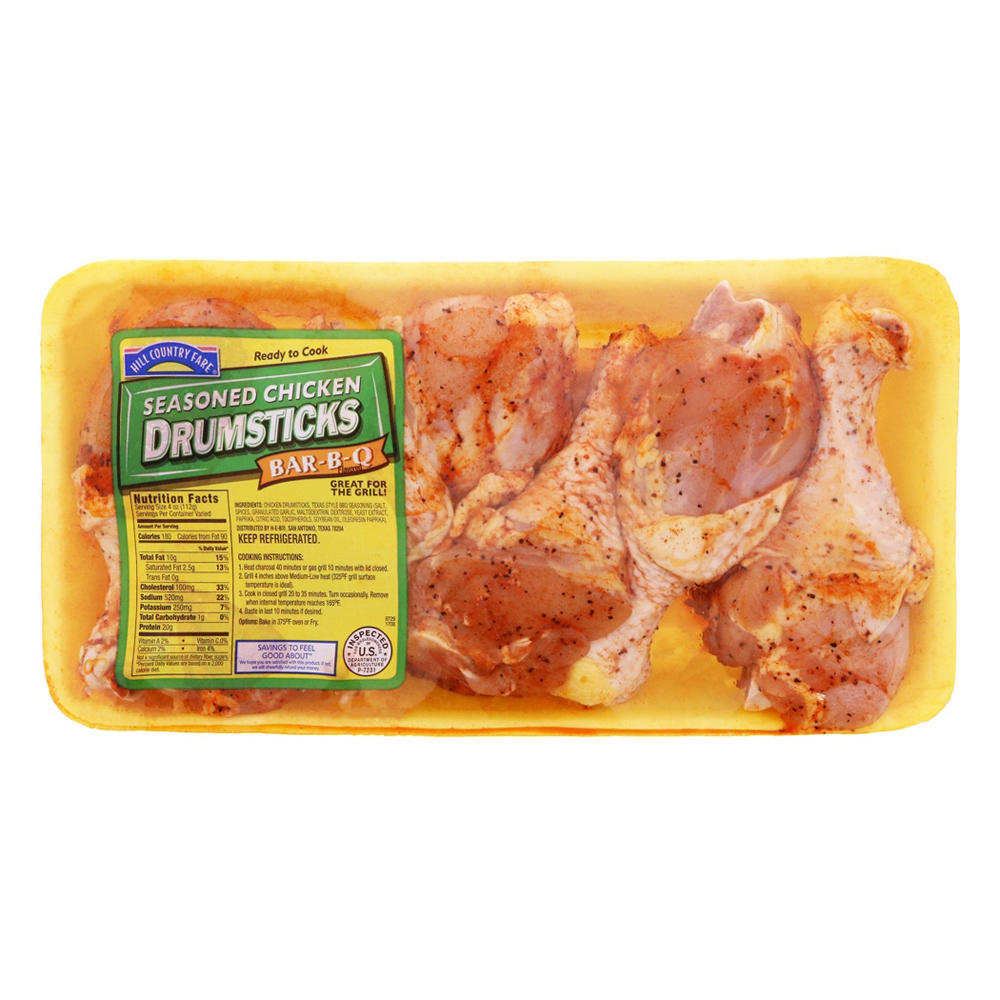 Hill Country Fare BBQ Seasoned Chicken Drumsticks, Avg. 3.5 lbs