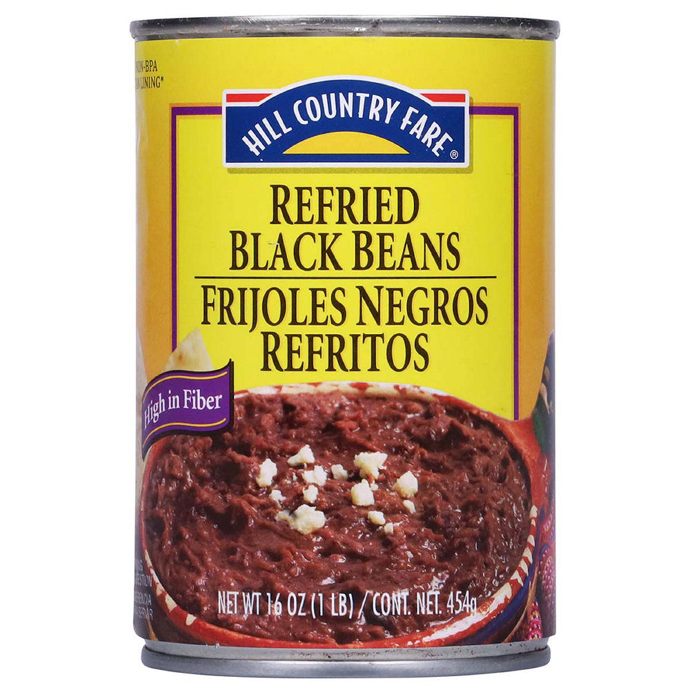 Hill Country Fare Refried Black Beans, 16 oz