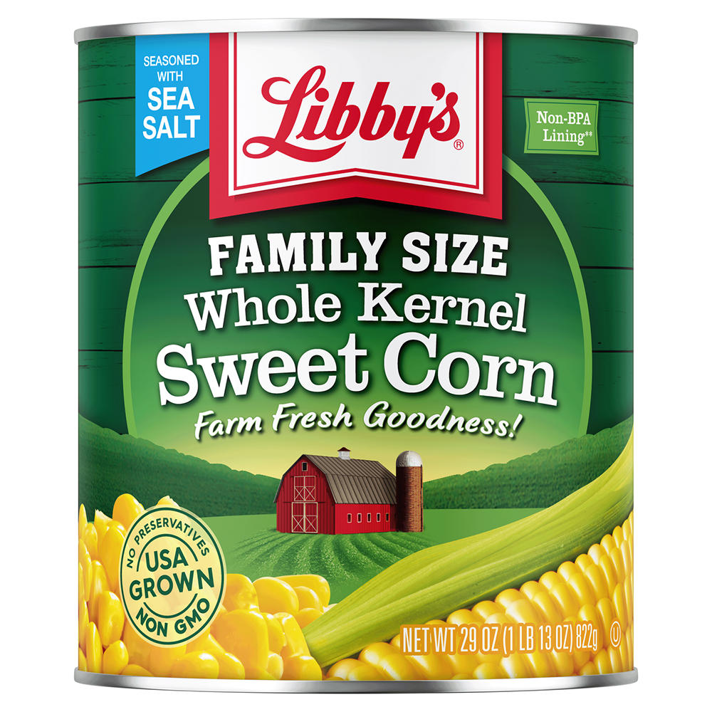 Libby's Whole Kernel Sweet Corn Family Size Jumbo-Can, 29 oz