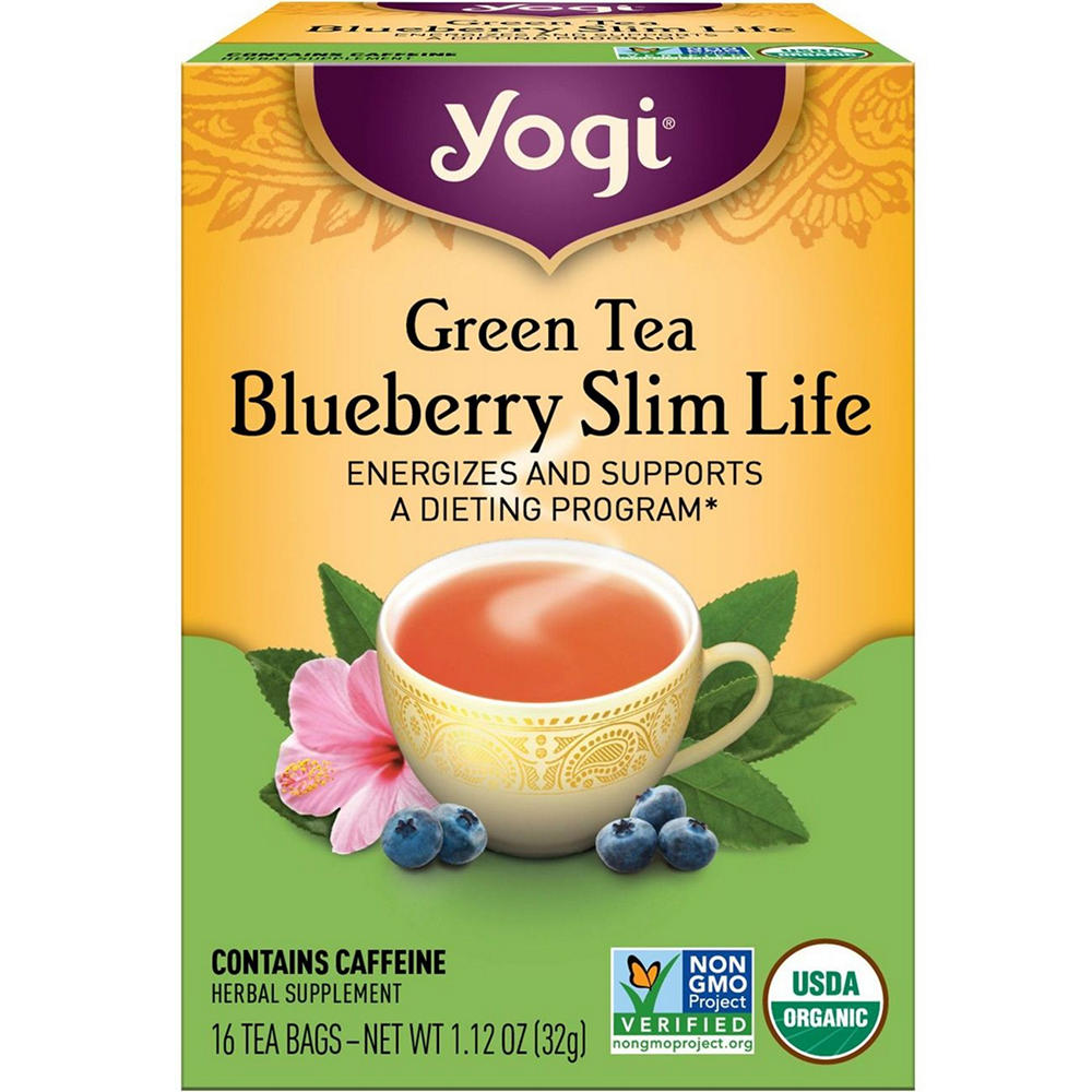 Yogi Green Tea Blueberry Slim Life, 16 ct