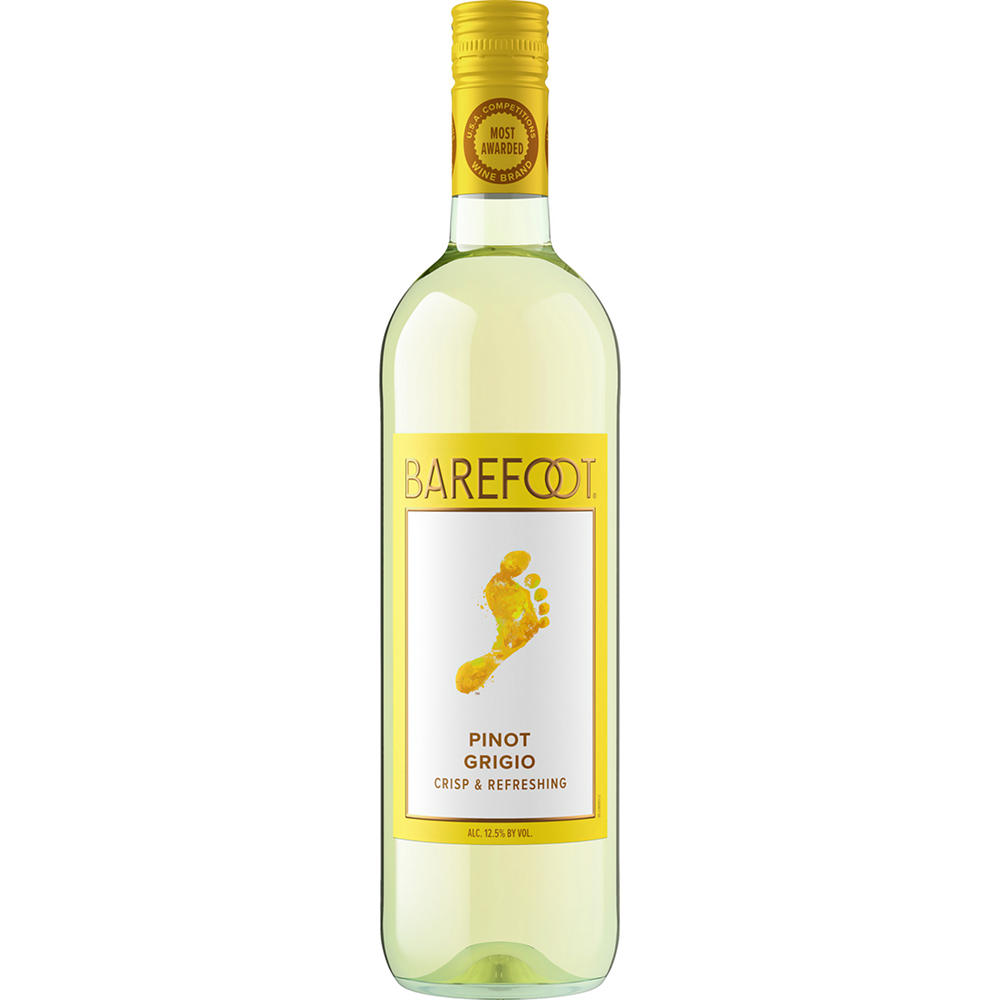 Barefoot Pinot Grigio California White Wine, 750 mL