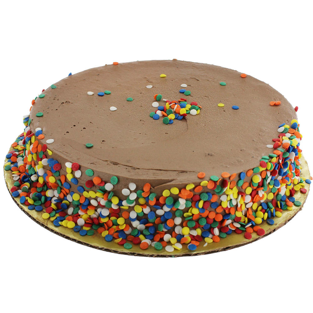 H-E-B Bakery 1-Layer Confetti Buttercream Chocolate Cake, 8"