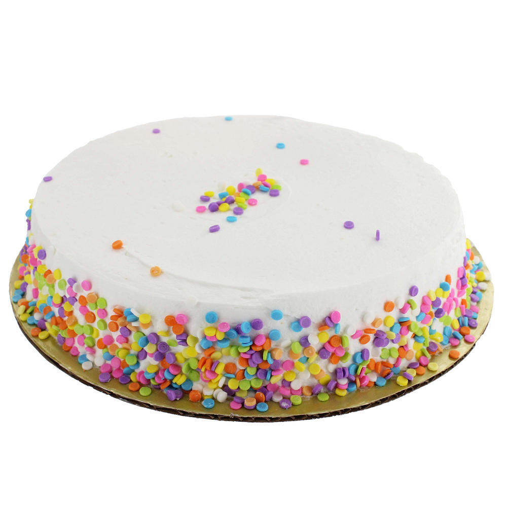 H-E-B Bakery 1-Layer Confetti Buttercream White Cake, 8"