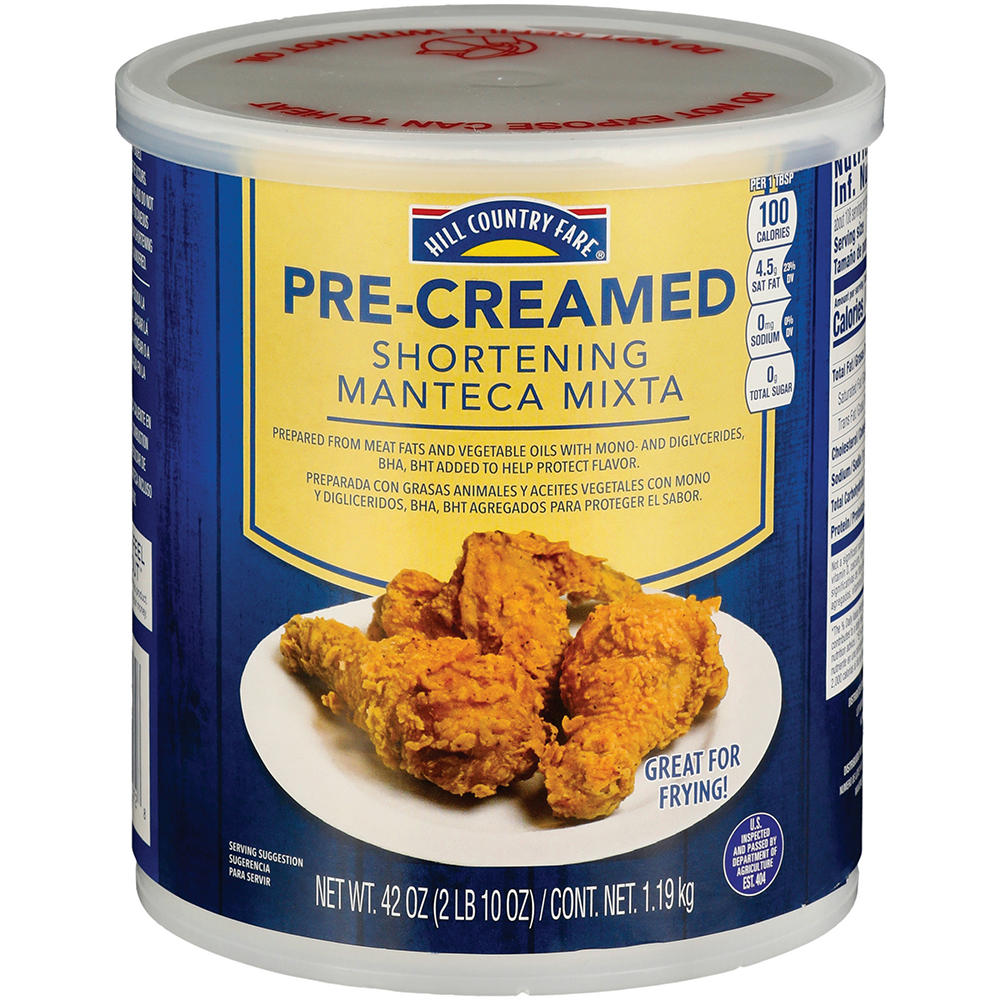 Hill Country Fare Pre-Creamed Shortening, 42 oz