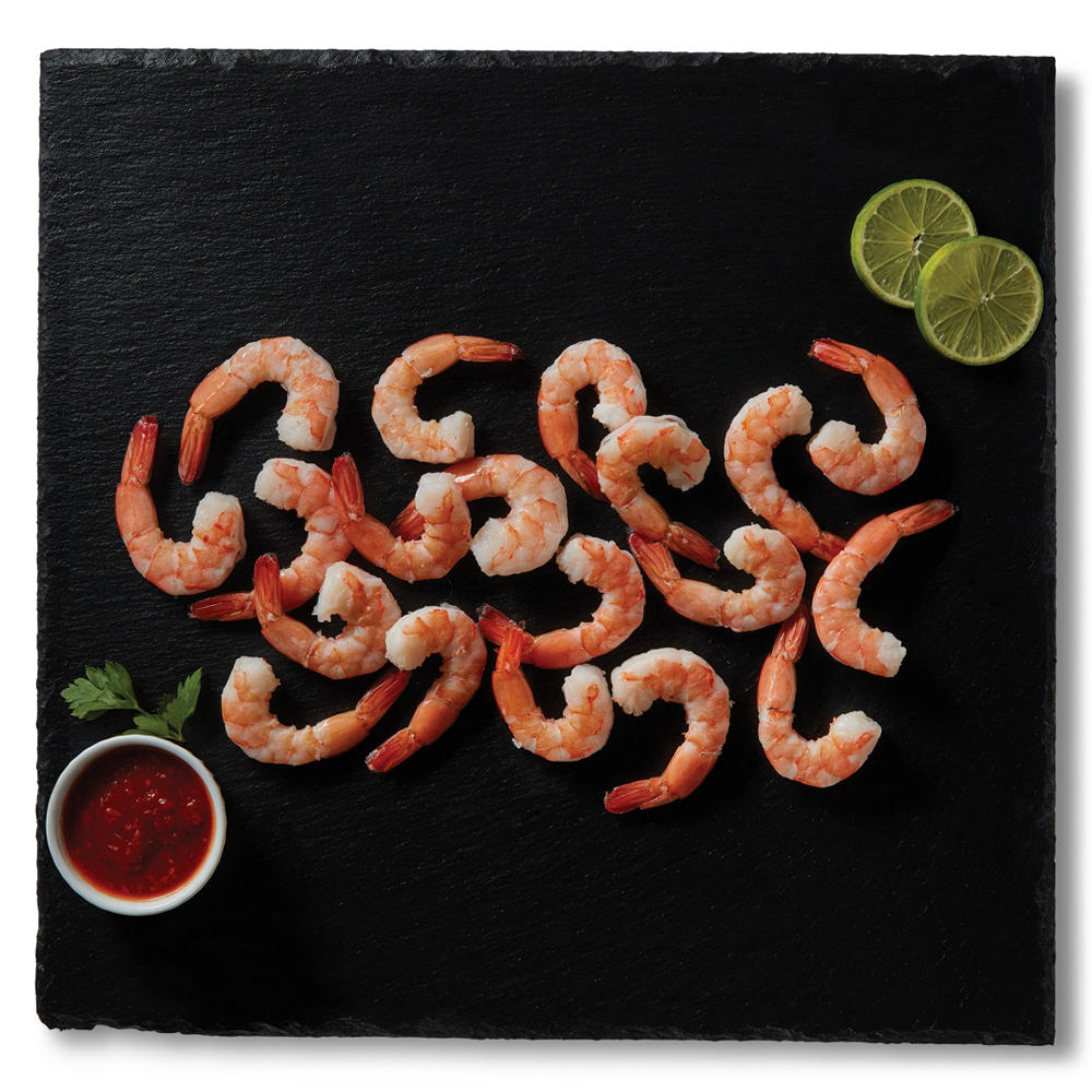 H-E-B Fish Market Peeled Tail-On Extra Large Cooked Shrimp, 31 - 40 ct/lb, lb